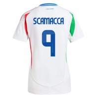 Italy Gianluca Scamacca #9 Replica Away Shirt Ladies Euro 2024 Short Sleeve